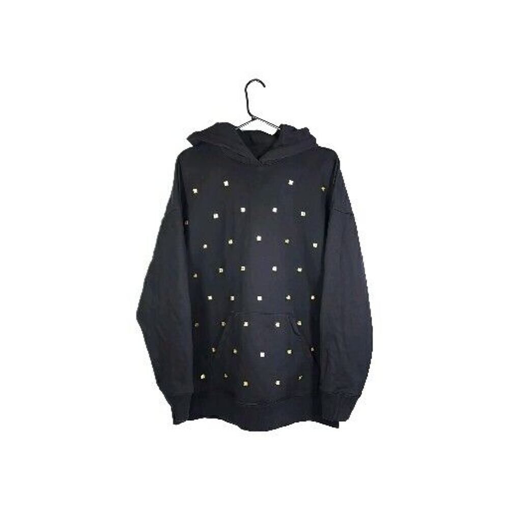 Givenchy Women's Black 100% Cotton Rhinestone Heavyweight Hoodie